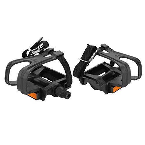 RiToEasysports 1 Paar Fahrradpedal Nylon-Hohlrad-Pedale mit Zehenclips und Riemen für Mountainbikes Rennrad RiToEasysports 1 Paar Fahrradpedal Nylon-Hohlrad-Pedale mit Zehenclips und Riemen für Mountainbikes Rennrad von RiToEasysports