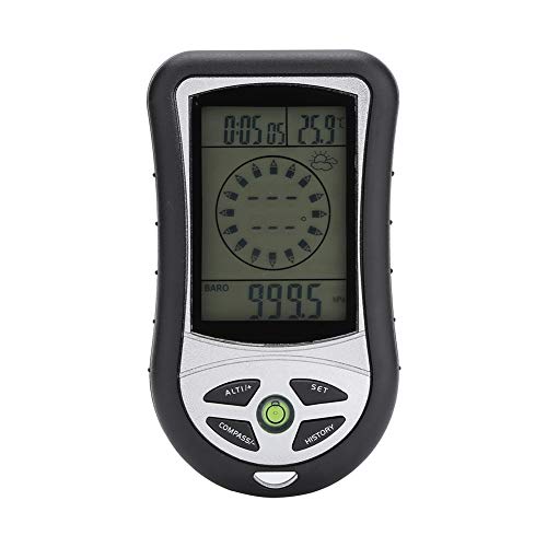 RiToEasysports 8-in-1-Digital-Höhenmesser-Barometer-Kompass, Tragbarer Barometer-Thermometer-Kompass mit Wettervorhersage für Outdoor-Sportbegeisterte von RiToEasysports