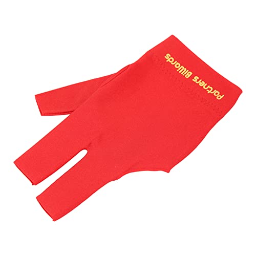 RiToEasysports Billard-Handschuhe, 3 Finger, Billard-Pool-Handschuhe, Pool-Queue-Handschuhe, Snooker-Queue-Sporthandschuh für die Linke Rechte Hand (Rot) von RiToEasysports