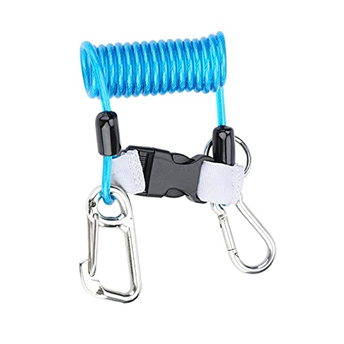 RiToEasysports Dive Snappy Coil, Notfall-Werkzeug für Tauchleinen mit Schnellverschluss Zum Tauchen Im Freien, Klettern (Blau) von RiToEasysports