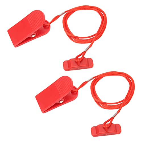 RiToEasysports Laufband Sicherheitsschlüssel, 2 Stück Laufband Universal Sicherheitsschlüssel Laufband Schlüssel Magnet Laufband Schlüssel Rechteck Rot von RiToEasysports
