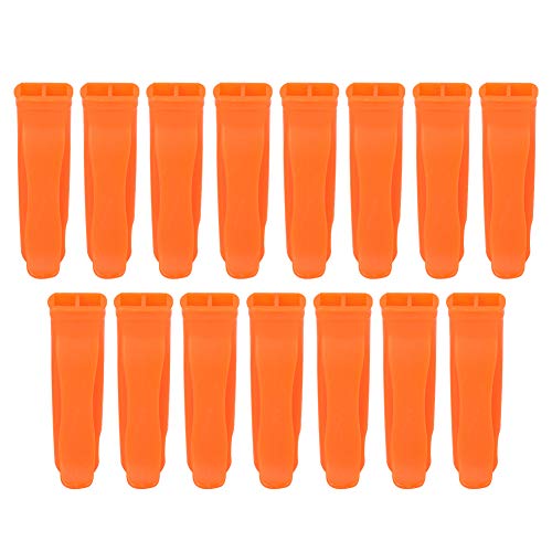 RiToEasysports Orange Outdoor-Notfallpfeife, Laute Überlebenspfeife mit Clip, 15 Stück für Camping, Bootfahren von RiToEasysports