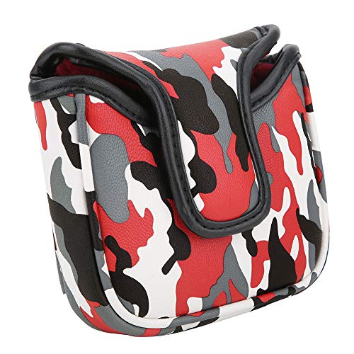 RiToEasysports Putter Cover, Square Headcover wasserdichte PU-Magnetverschluss-Tarnung im verdickten Plüschgewebe Putter Haube von RiToEasysports