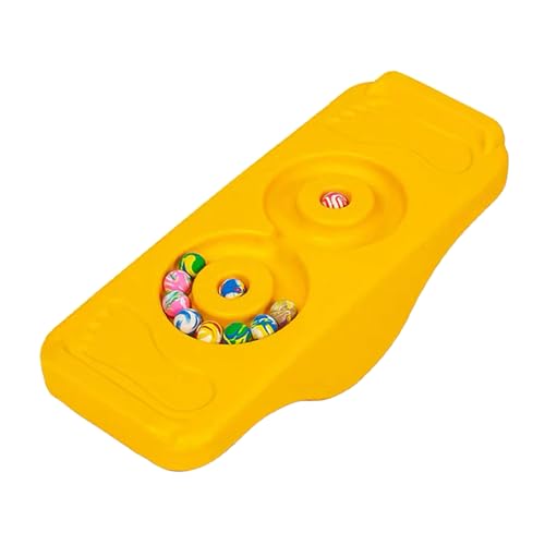 RiToEasysports Schaukelbrett für Sensorisches Training für Kinder, rutschfeste Schaukelwippe aus Kunststoff, Verbessert das Gleichgewichtsfähigkeits-Trainingsbrett für Kinder (Yellow) von RiToEasysports
