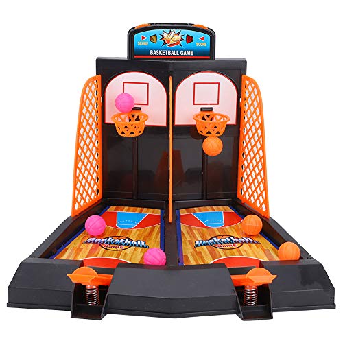 Tisch-Basketball-Schießspiel, Robustes Kunststoff-Desktop-Schieß-Basketball-Klassiker-Arcade-Spiele-Basketballkorb-Set(Desktop-Shooter) von RiToEasysports