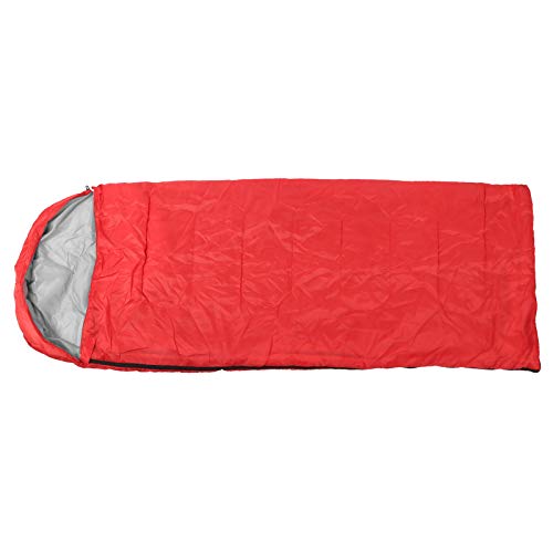 Umschlag Schlafsack Adult Outdoor Wasserdicht Tragbar 3 Seasons Schlafsack mit Kapuze für Camping(rot) von RiToEasysports