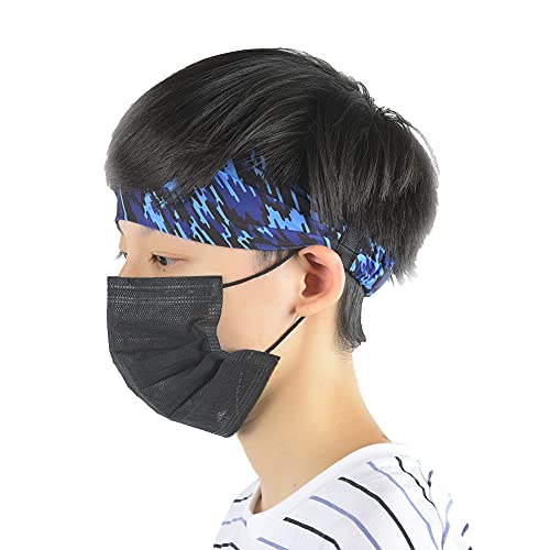 Unisex Schweißband Stirnband Haarbänder für Fitness Laufen Yoga Leicht Atmungsaktiv für Yoga Laufen Wandern Radfahren (HJ-C-A16-20 (Skizze blau)) von RiToEasysports