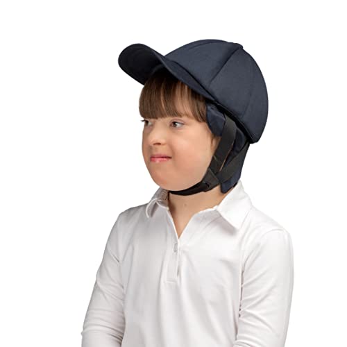 Ribcap Baseballkappe Medizinischer Schutzhelm mit Kinnriemen für Kinder | Marineblau | Maxi - Midi, Marineblau, M/L von Ribcap