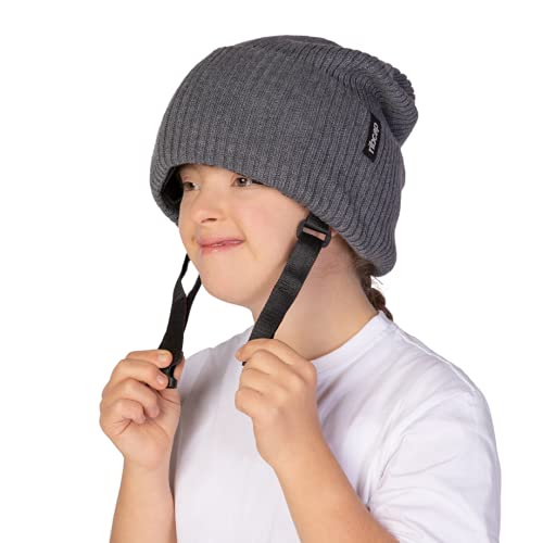 Ribcap Lenny Kinder - Medizinischer Kopfschutz - Schutzhelm Epilepsie | Grau | Maxi/Groß (53-55 cm) von Ribcap