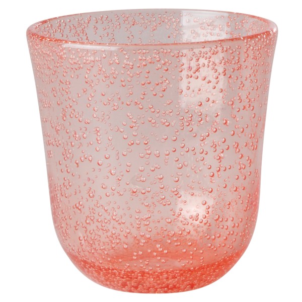 Rice - Acrylic Tumbler in Bubble Design - Becher Gr 410 ml rosa von Rice