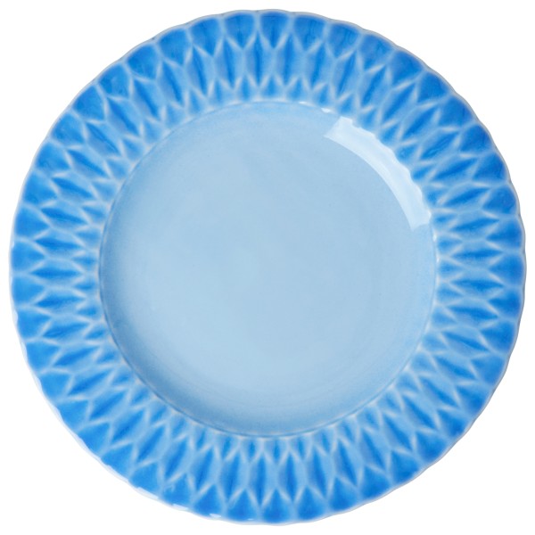 Rice - Ceramic Dinner Plate - Teller Gr One Size blau von Rice
