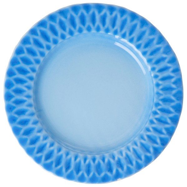 Rice - Ceramic Lunch Plate - Teller Gr One Size blau von Rice