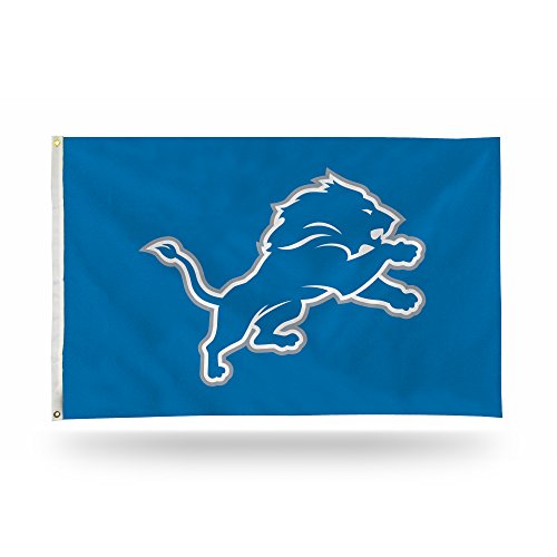 NFL Detroit Lions Flagge, einseitig, mit Ösen, 90 x 150 cm von Rico Industries