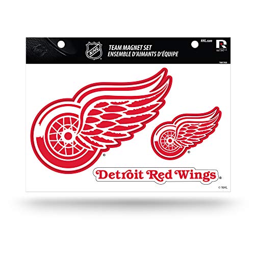 NHL Rico Industries Die Cut Team Magnet Set Sheet, Detroit Red Wings von Rico Industries