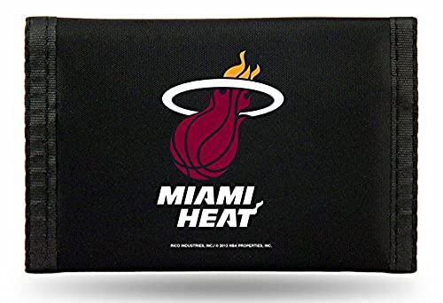 Rico Industries Miami Heat Geldbörse aus Nylon, dreifach gefaltet, 7,6 x 12,7 cm, Team-Farbe von Rico Industries