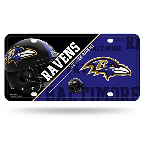 Rico Industries NFL Baltimore Ravens Unisex Baltimore Ravens Nummernschild Metalbaltimore Ravens Nummernschild Metall, Team-Farbe, Einheitsgröße (6734548504) von Rico Industries
