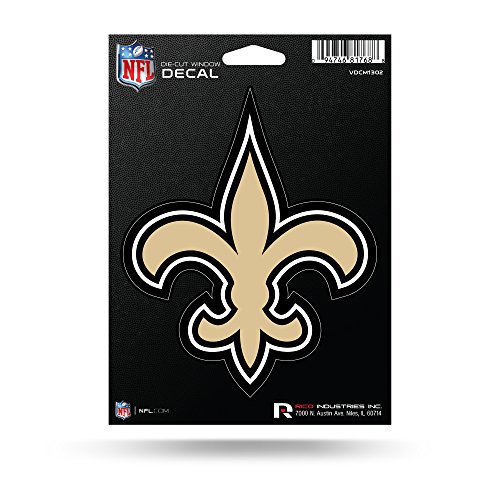 Rico Industries NFL Football New Orleans Saints Medium gestanzter Aufkleber, 12,7 x 17,8 cm von Rico Industries