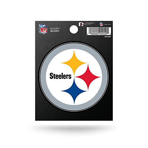 Rico Industries NFL Football Pittsburgh Steelers kurzer Sport-Aufkleber, 9,5 x 12,9 cm, gestanztes Team-Logo, kurzer Sport-Aufkleber von Rico Industries