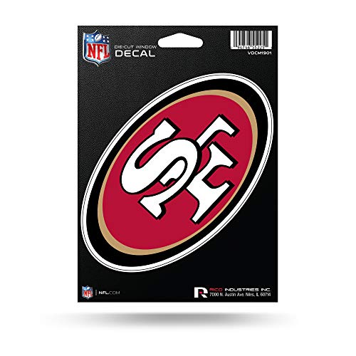 Rico Industries NFL Football San Francisco 49ers Medium gestanzter Aufkleber, 12,7 x 17,8 cm von Rico Industries