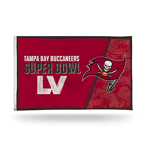Rico Industries NFL Tampa Bay Buccaneers NFC 2020 Champions 90 x 150 cm, einseitige Banner, Flagge mit Ösen, Hausflagge, Bannerflagge für den Außenbereich von Rico Industries