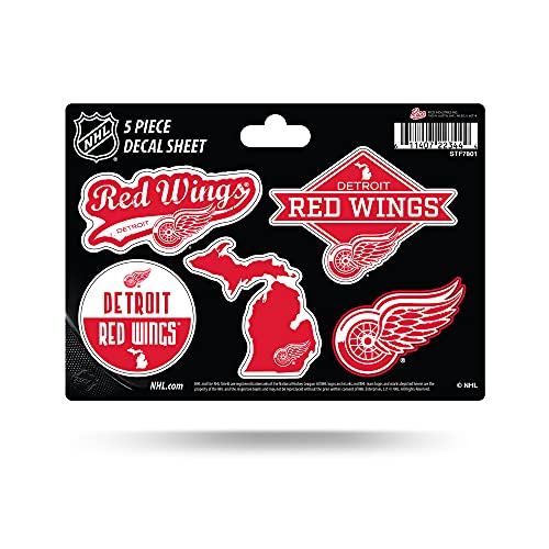 Rico Industries NHL Detroit Red Wings Aufkleber, gestanzt, 5 Stück von Rico Industries