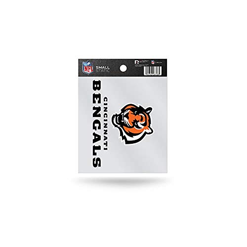 NFL Cincinnati Bengals Unisex Small Statisch Cling Decal, Team Color, 9,5 x 12,1 cm von Rico