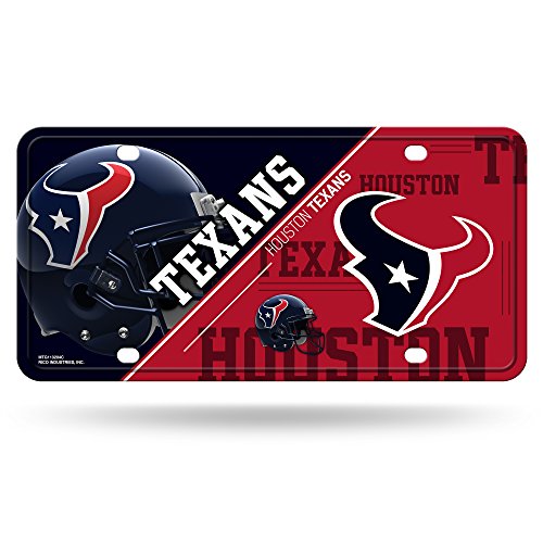 Rico Industries NFL Houston Texans Unisex Nummernschild Metalhouston Texans Nummernschild, Metall, Teamfarbe, Einheitsgröße von Rico