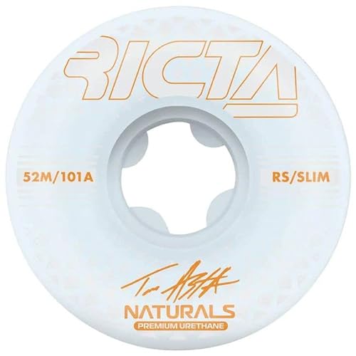Ricta Wheels Asta Reflective NTRL Slim 101a Skateboard-Räder, weiß, 52 mm von Ricta