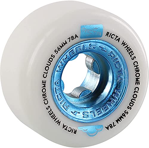 Ricta Wheels Chrome Clouds Blue 78a Skateboard-Räder, blau, 56mm von Ricta