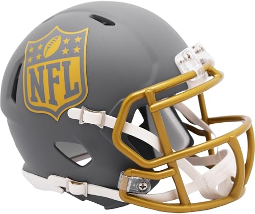 NFL Mini Speed Helm Logo Shield Slate Collection Edition Footballhelm von Riddell