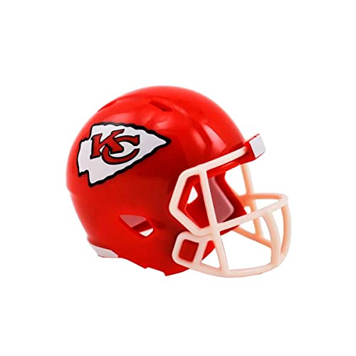 Riddell Mini-American-Football-Helm, NFL-Team: Kansas City Chiefs, im Taschenformat, Speed Pocket von Riddell