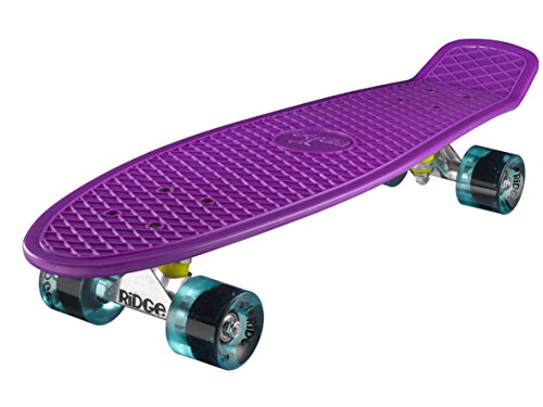 Ridge PB-27-Purple-ClearBlue Skateboard, Purple/Clear Blue, 69 cm von Ridge Skateboards