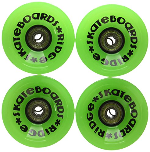 Ridge Unisex-Youth 70mm Longboard Wheels Skateboard Räder, Grün, 70 mm von Ridge Skateboards