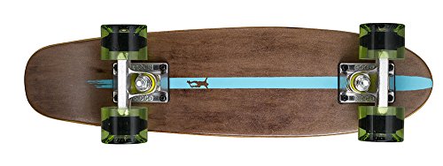 Ridge Erwachsene Maple Holz Mini Cruiser Number Two Skateboard, Klar Grün, 56 cm von Ridge