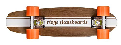 Ridge Maple Holz Mini Cruiser Number Four Skateboard, Orange, MPB-22-NR4 von Ridge Skateboards