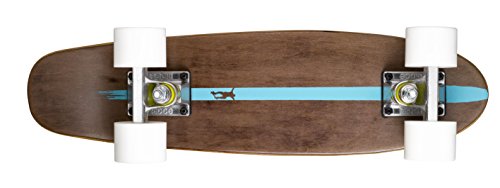 Ridge Maple Holz Mini Cruiser Number Two Dark Dye 7 Ply Wooden Skateboard Longboard, White, 55 cm, 5060427390523 von Ridge Skateboards