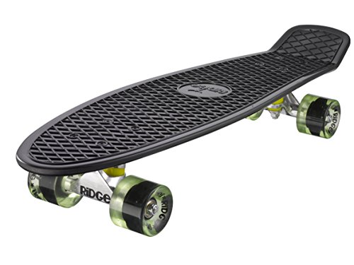 Ridge PB-27-Black-ClearGreen Skateboard, Black/Clear Green, 69 cm von Ridge Skateboards
