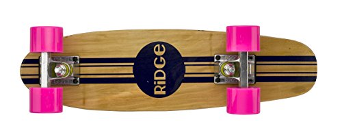 Ridge Retro Skateboard Mini Cruiser, rosa, 22 Zoll, WPB-22 von Ridge