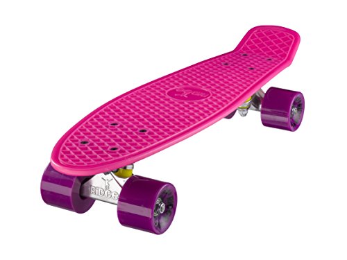 Ridge Retro Skateboard Mini Cruiser, rosa/lila, 22 Zoll von Ridge Skateboards