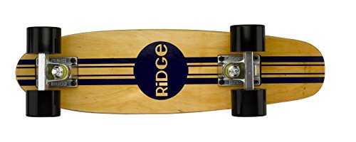 Ridge Retro Skateboard Mini Cruiser, schwarz, 22 Zoll, WPB-22 von Ridge Skateboards