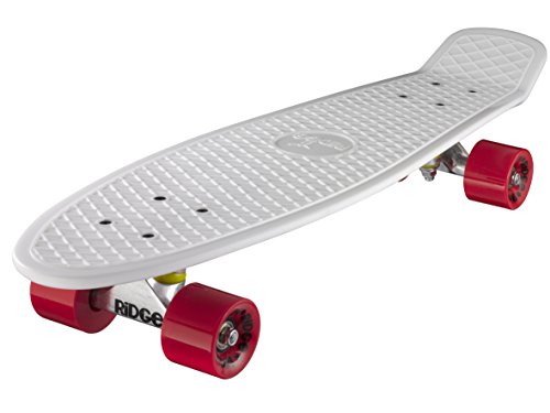 Ridge PB-27-White-Red Skateboard, White/Red, 69 cm von Ridge Skateboards