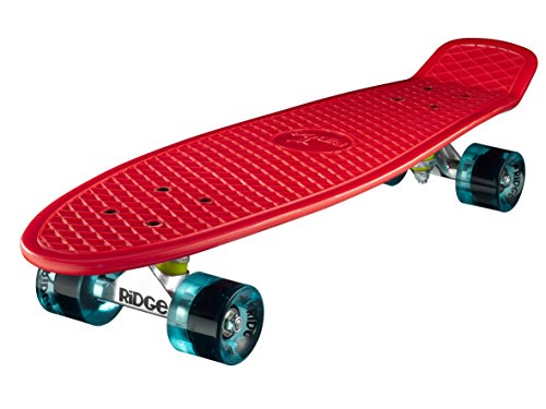 Ridge PB-27-Red-ClearBlue Skateboard, Red/Clear Blue, 69 cm von Ridge Skateboards