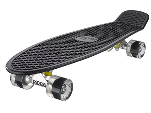 Ridge PB-27-Black-Clear Skateboard, Black/Clear, 69 cm von Ridge Skateboards