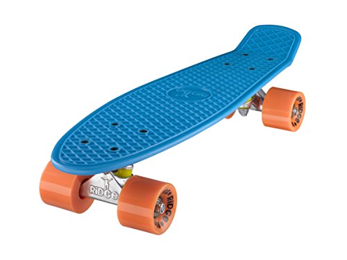 Ridge Skateboard Mini Cruiser, blau-orange, 22 Zoll, R22 von Ridge