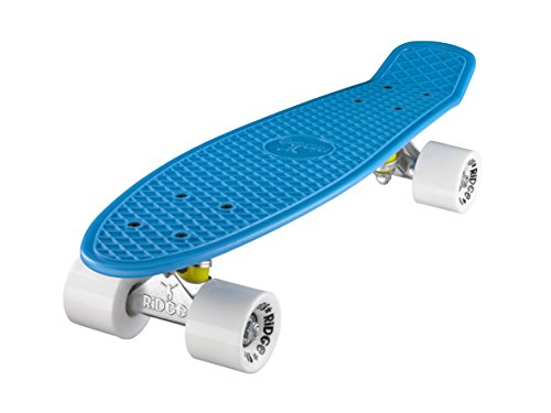 Ridge Skateboard Mini Cruiser, blau-weiß, 22 Zoll, R22 von Ridge Skateboards