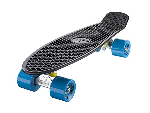 Ridge Skateboard Mini Cruiser, schwarz-blau, 22 Zoll von Ridge Skateboards