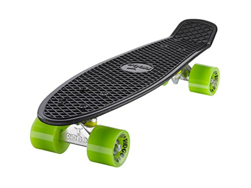 Ridge Skateboard Mini Cruiser, schwarz-grün, 22 Zoll von Ridge