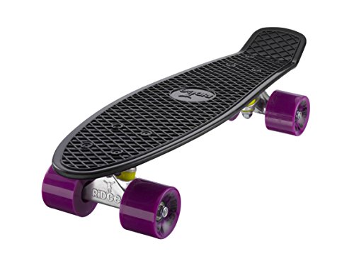 Ridge Skateboard Mini Cruiser, schwarz-lila, 22 Zoll von Ridge Skateboards