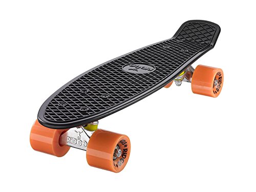 Ridge Skateboard Mini Cruiser, schwarz-orange, 22 Zoll von Ridge Skateboards