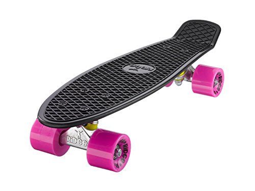 Ridge Skateboard Mini Cruiser, schwarz-rosa, 22 Zoll von Ridge Skateboards